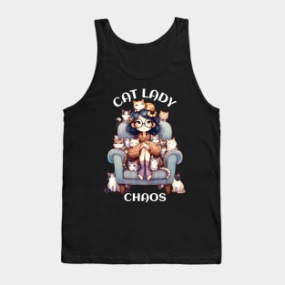 Crazy Cat Lady Funny Design for Cat Mom's and Animal Lovers Tank Top